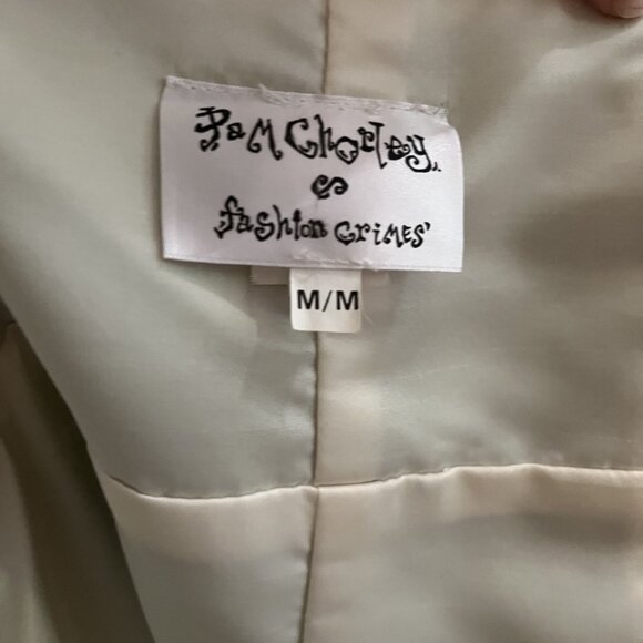 Pam Chorley - Vintage Fashion Crimes strapless, silk, green dress. Size medium. - Picture 5 of 7